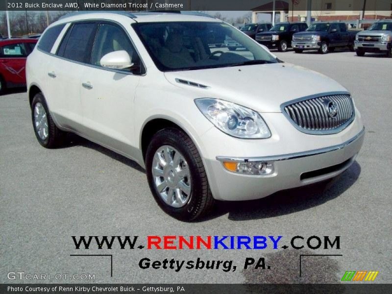 White Diamond Tricoat / Cashmere 2012 Buick Enclave AWD