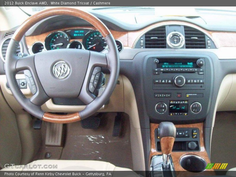 White Diamond Tricoat / Cashmere 2012 Buick Enclave AWD