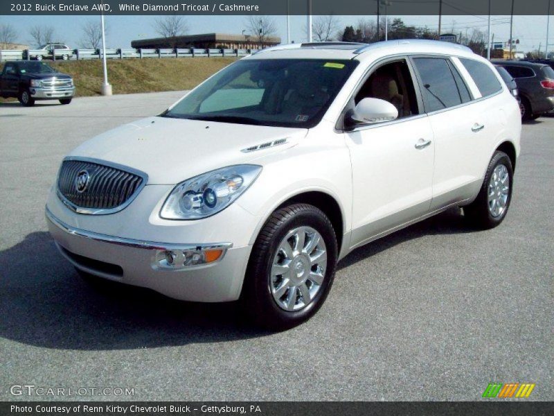 White Diamond Tricoat / Cashmere 2012 Buick Enclave AWD