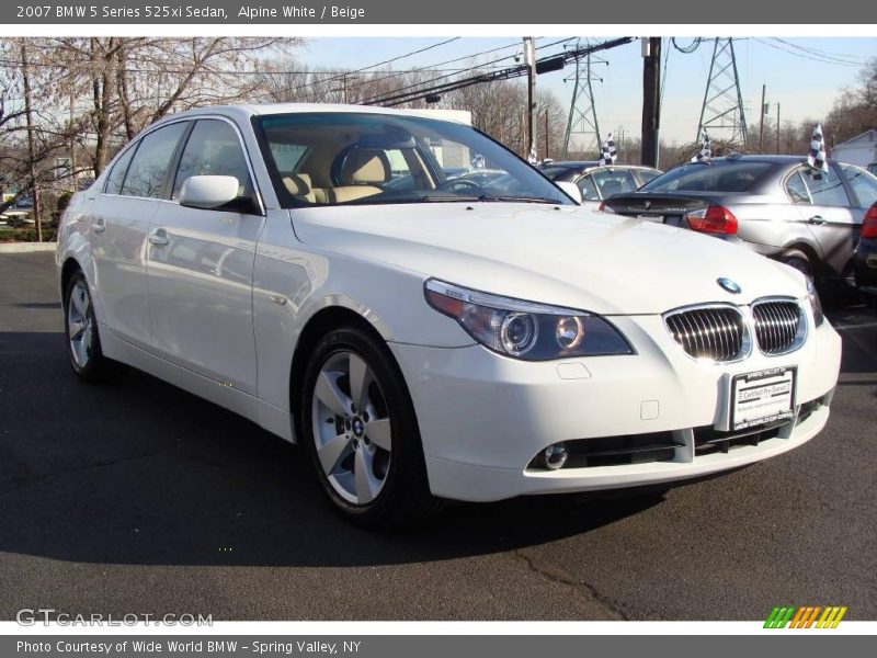 Alpine White / Beige 2007 BMW 5 Series 525xi Sedan