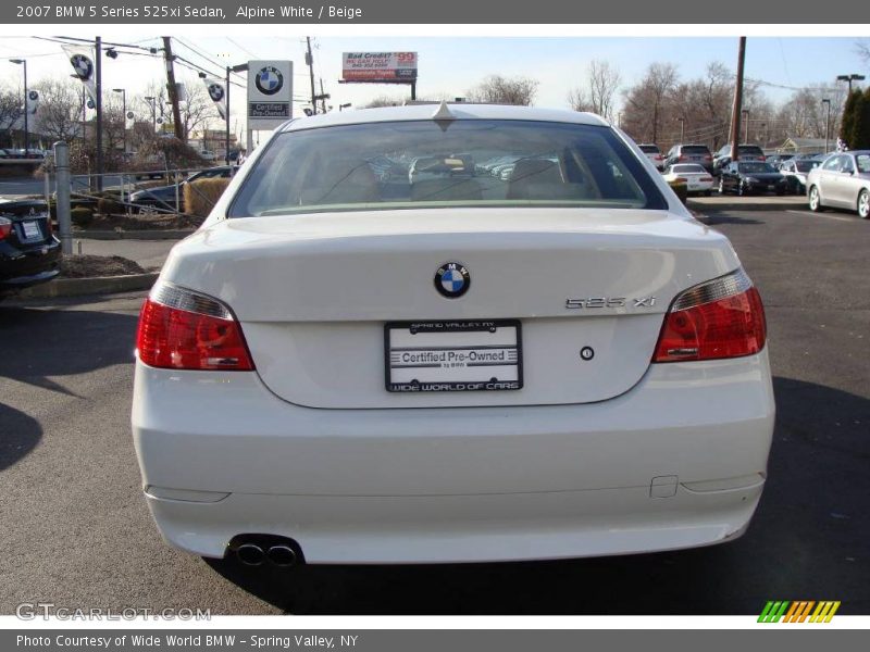 Alpine White / Beige 2007 BMW 5 Series 525xi Sedan