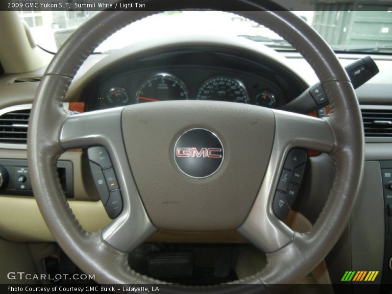 Summit White / Light Tan 2009 GMC Yukon SLT