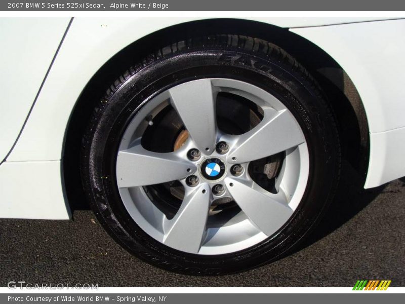 Alpine White / Beige 2007 BMW 5 Series 525xi Sedan