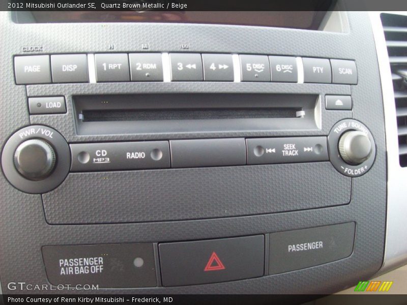 Quartz Brown Metallic / Beige 2012 Mitsubishi Outlander SE
