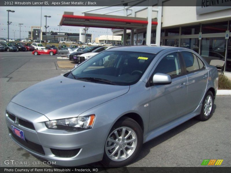 Apex Silver Metallic / Black 2012 Mitsubishi Lancer ES
