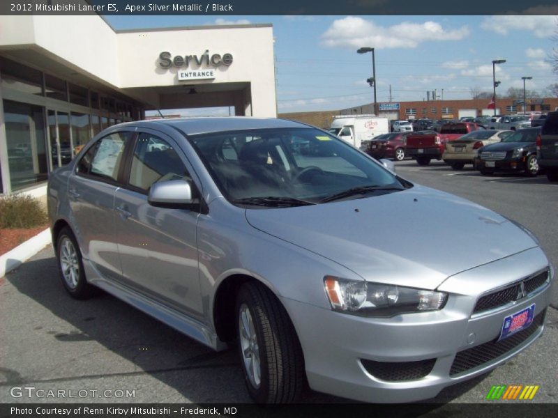 Apex Silver Metallic / Black 2012 Mitsubishi Lancer ES