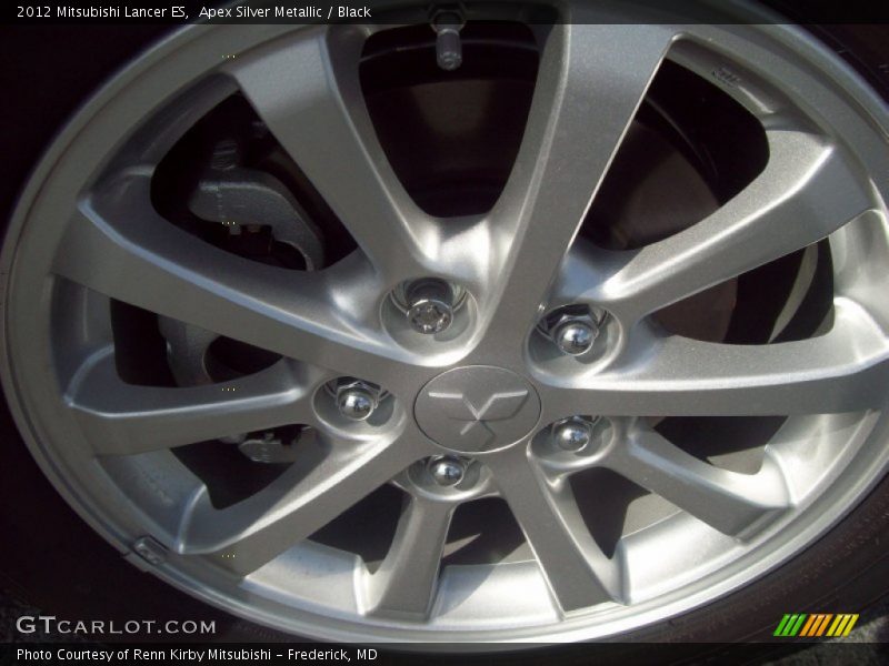 Apex Silver Metallic / Black 2012 Mitsubishi Lancer ES