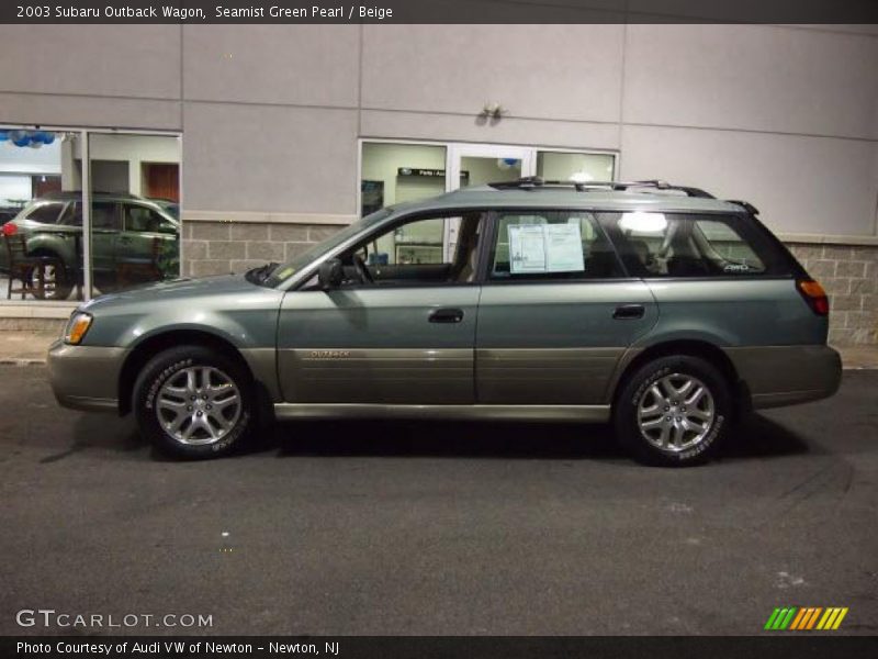 Seamist Green Pearl / Beige 2003 Subaru Outback Wagon