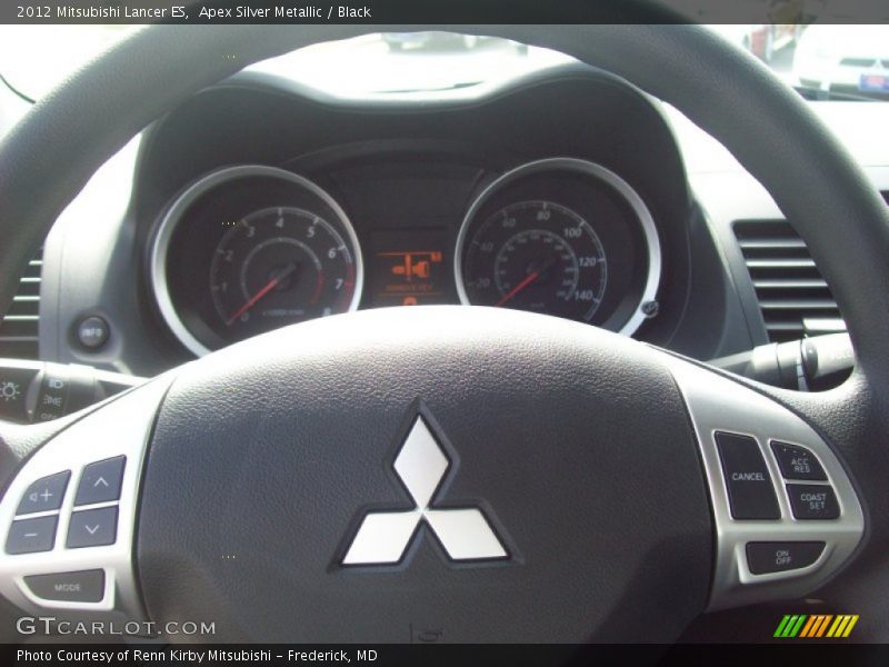 Apex Silver Metallic / Black 2012 Mitsubishi Lancer ES