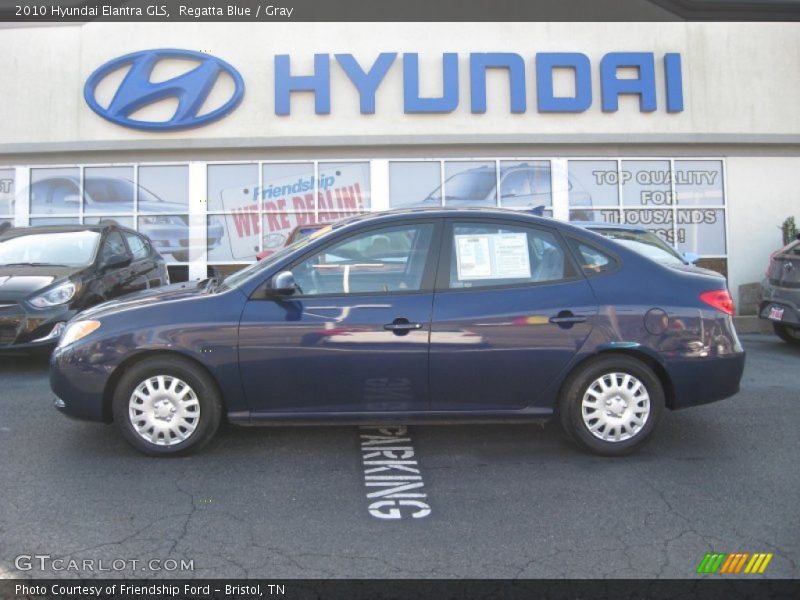Regatta Blue / Gray 2010 Hyundai Elantra GLS