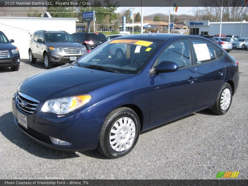 Regatta Blue / Gray 2010 Hyundai Elantra GLS