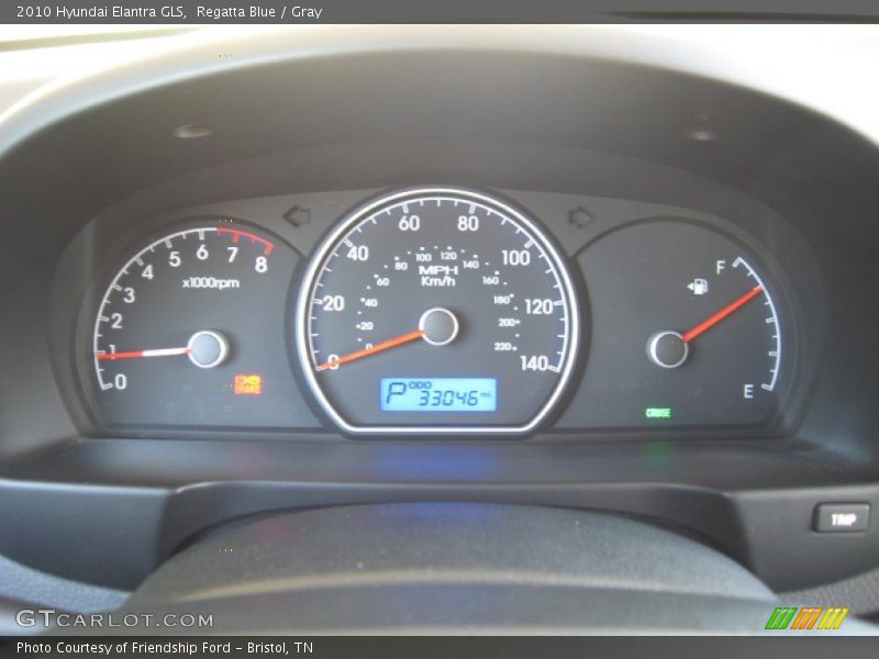 Regatta Blue / Gray 2010 Hyundai Elantra GLS