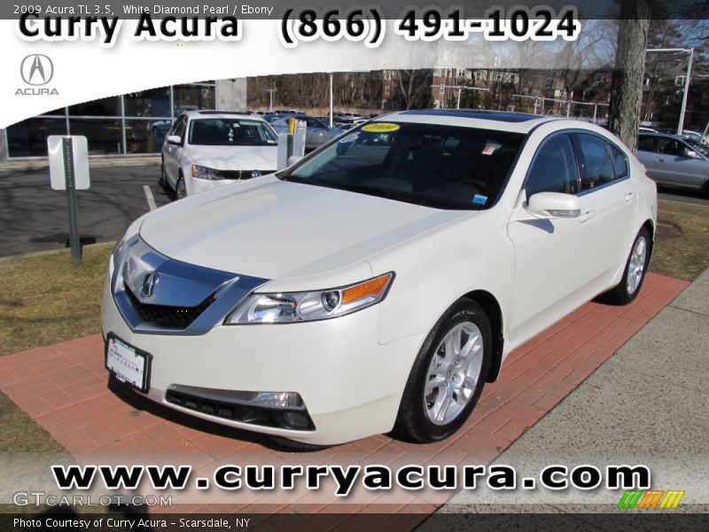 White Diamond Pearl / Ebony 2009 Acura TL 3.5