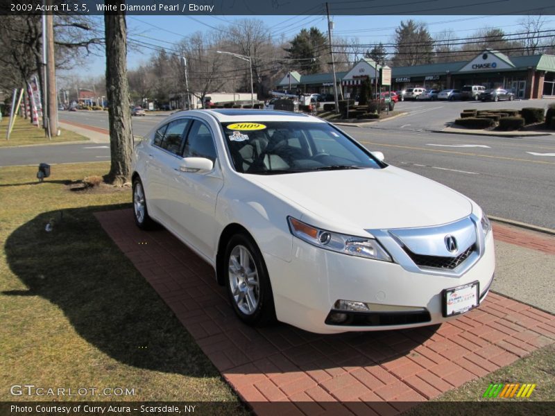 White Diamond Pearl / Ebony 2009 Acura TL 3.5
