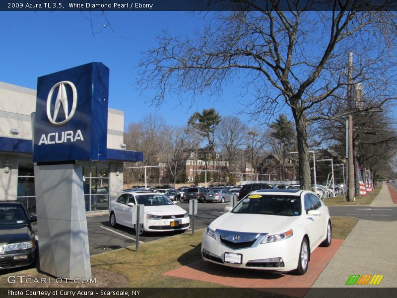White Diamond Pearl / Ebony 2009 Acura TL 3.5