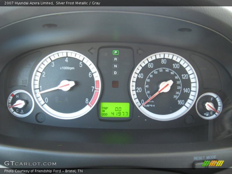  2007 Azera Limited Limited Gauges