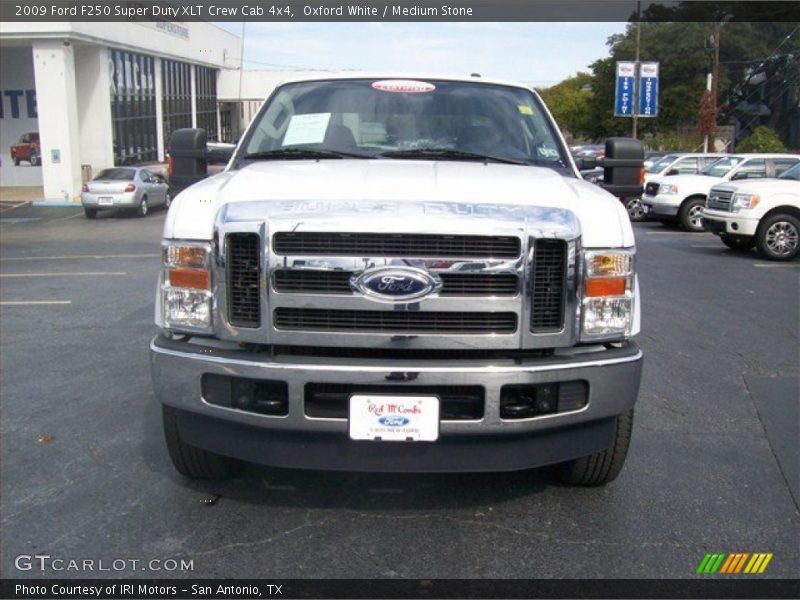 Oxford White / Medium Stone 2009 Ford F250 Super Duty XLT Crew Cab 4x4