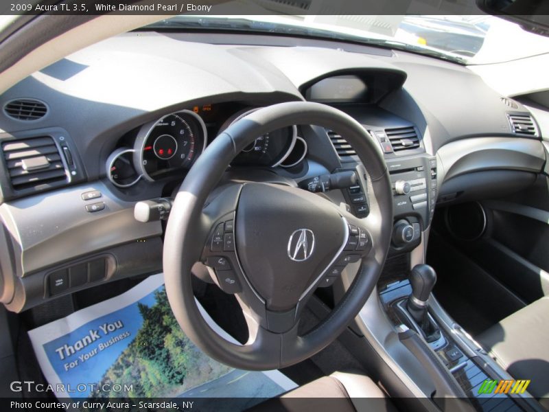 White Diamond Pearl / Ebony 2009 Acura TL 3.5