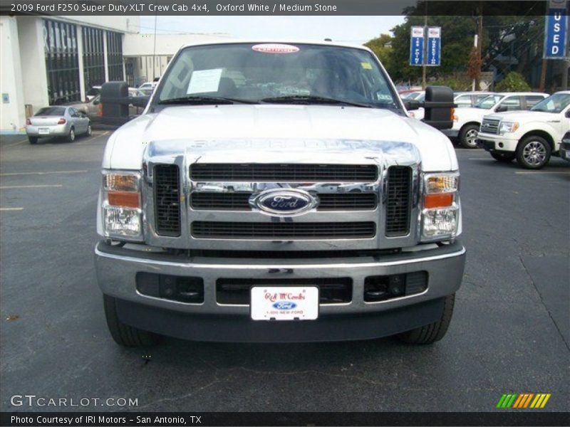 Oxford White / Medium Stone 2009 Ford F250 Super Duty XLT Crew Cab 4x4