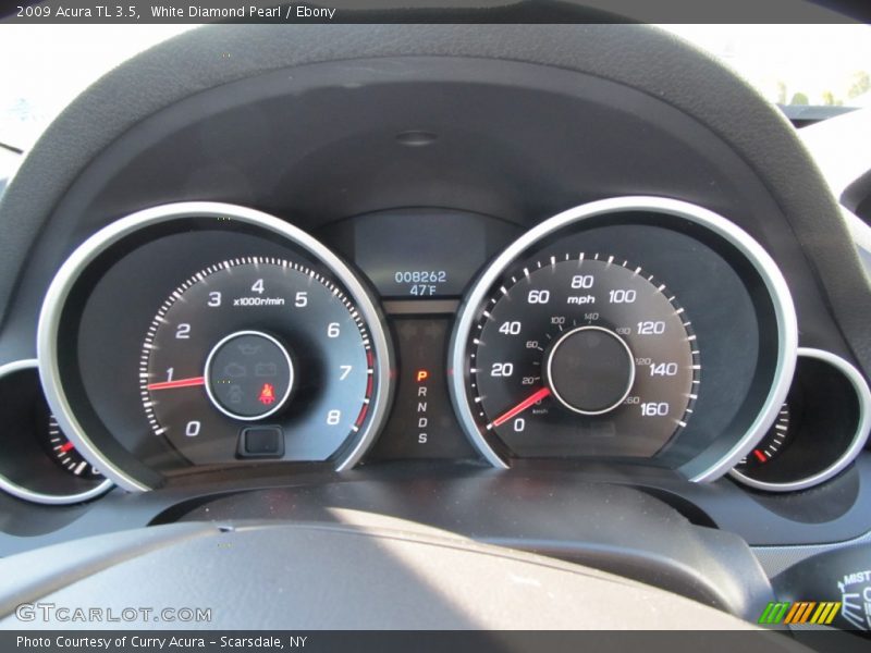 White Diamond Pearl / Ebony 2009 Acura TL 3.5