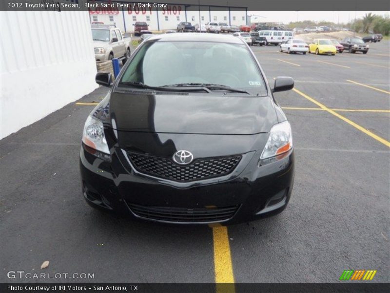 Black Sand Pearl / Dark Gray 2012 Toyota Yaris Sedan