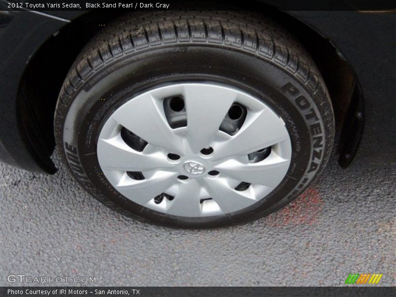 Black Sand Pearl / Dark Gray 2012 Toyota Yaris Sedan
