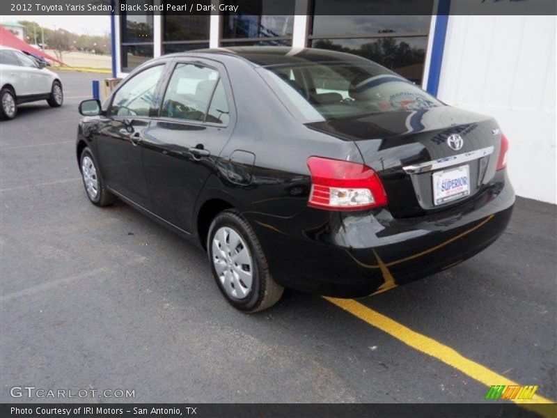 Black Sand Pearl / Dark Gray 2012 Toyota Yaris Sedan