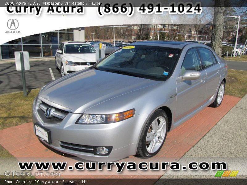 Alabaster Silver Metallic / Taupe 2008 Acura TL 3.2
