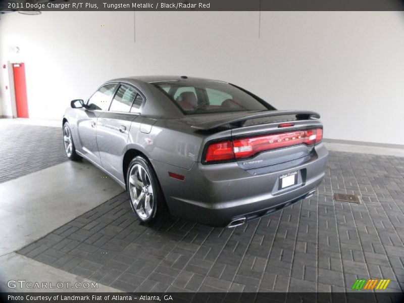 Tungsten Metallic / Black/Radar Red 2011 Dodge Charger R/T Plus