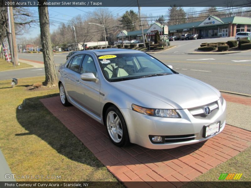 Alabaster Silver Metallic / Taupe 2008 Acura TL 3.2