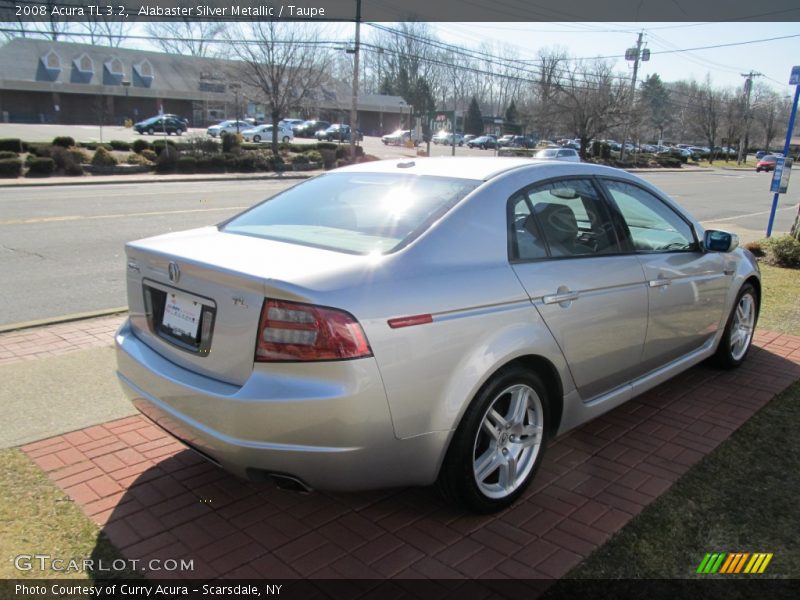 Alabaster Silver Metallic / Taupe 2008 Acura TL 3.2