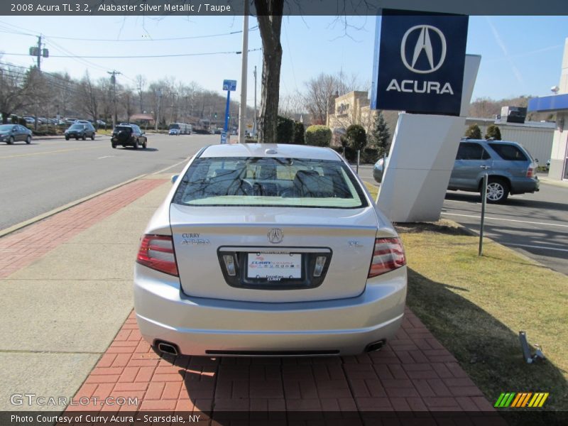 Alabaster Silver Metallic / Taupe 2008 Acura TL 3.2