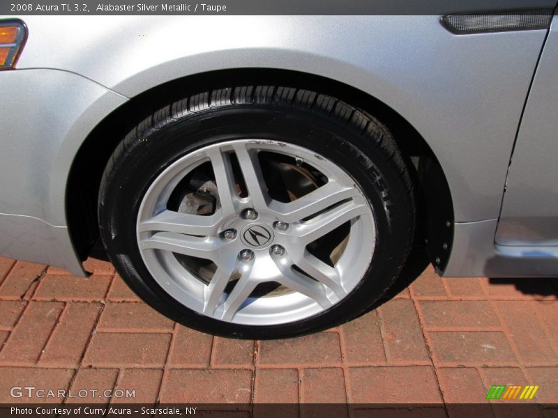 Alabaster Silver Metallic / Taupe 2008 Acura TL 3.2