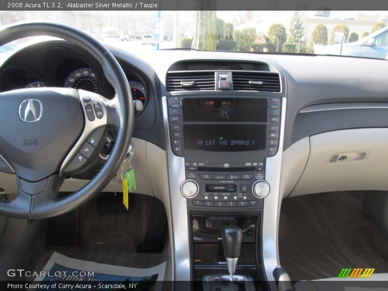 Alabaster Silver Metallic / Taupe 2008 Acura TL 3.2