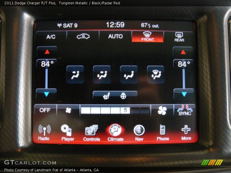 Tungsten Metallic / Black/Radar Red 2011 Dodge Charger R/T Plus