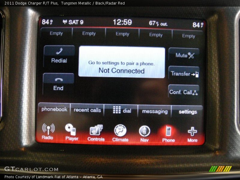 Tungsten Metallic / Black/Radar Red 2011 Dodge Charger R/T Plus