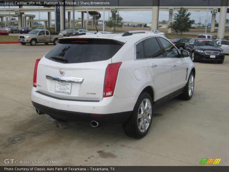 Platinum Ice Tricoat / Shale/Brownstone 2010 Cadillac SRX V6
