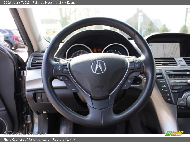 Polished Metal Metallic / Ebony 2009 Acura TL 3.5