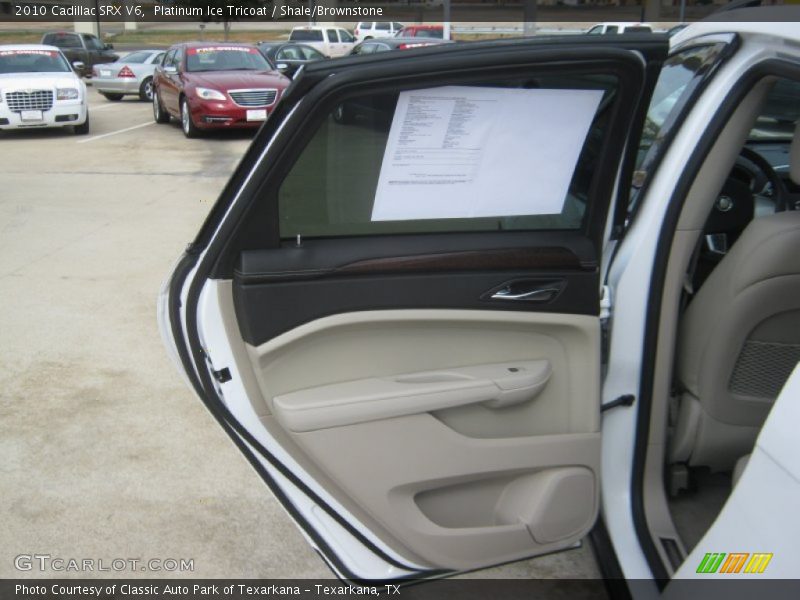 Platinum Ice Tricoat / Shale/Brownstone 2010 Cadillac SRX V6
