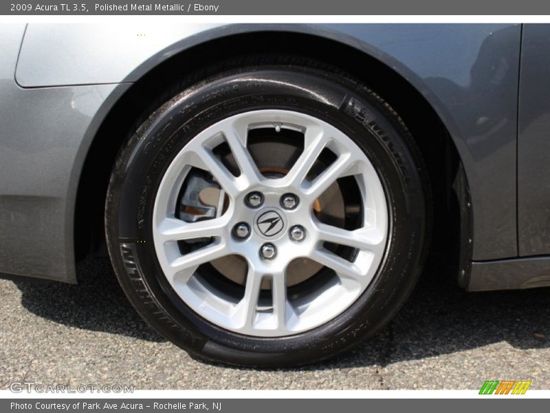 Polished Metal Metallic / Ebony 2009 Acura TL 3.5