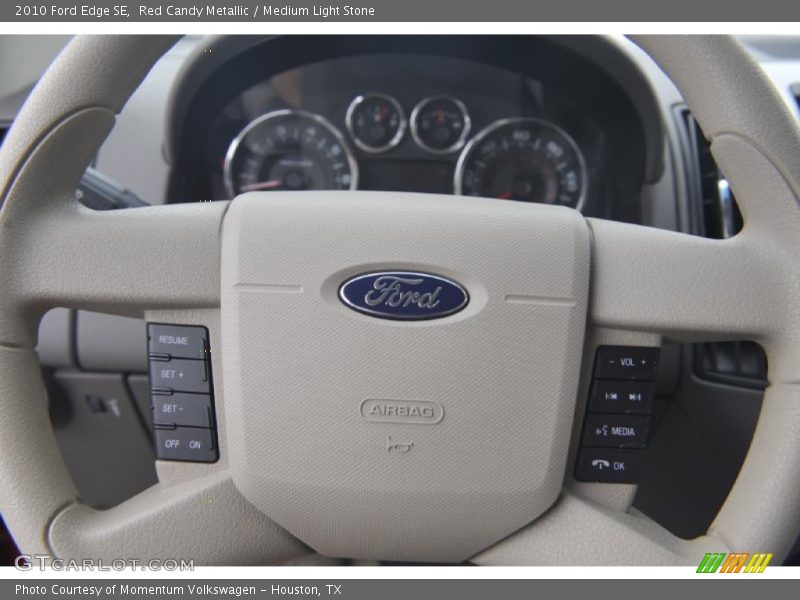 Red Candy Metallic / Medium Light Stone 2010 Ford Edge SE