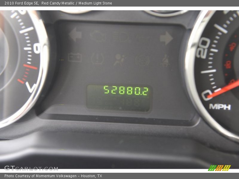 Red Candy Metallic / Medium Light Stone 2010 Ford Edge SE