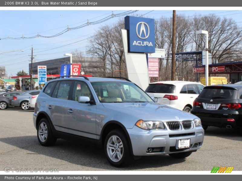 Blue Water Metallic / Sand Beige 2006 BMW X3 3.0i