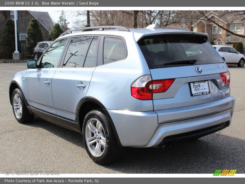 Blue Water Metallic / Sand Beige 2006 BMW X3 3.0i