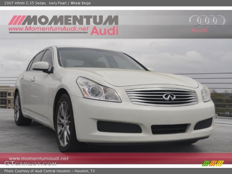 Ivory Pearl / Wheat Beige 2007 Infiniti G 35 Sedan