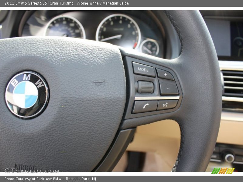 Alpine White / Venetian Beige 2011 BMW 5 Series 535i Gran Turismo