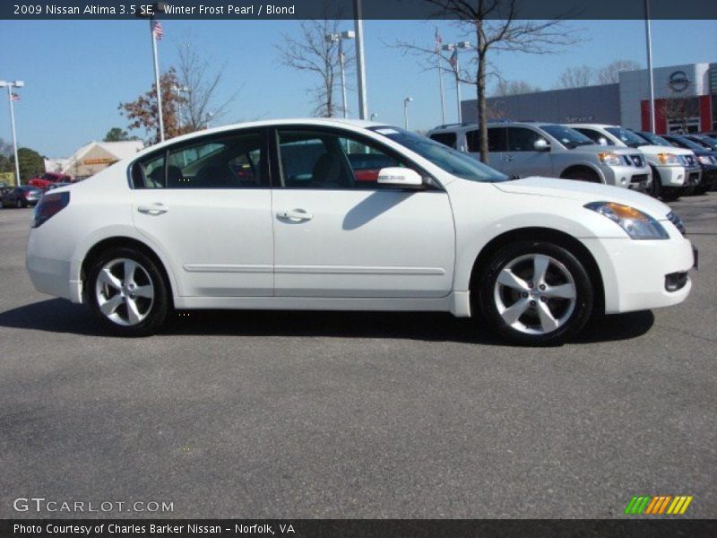 Winter Frost Pearl / Blond 2009 Nissan Altima 3.5 SE