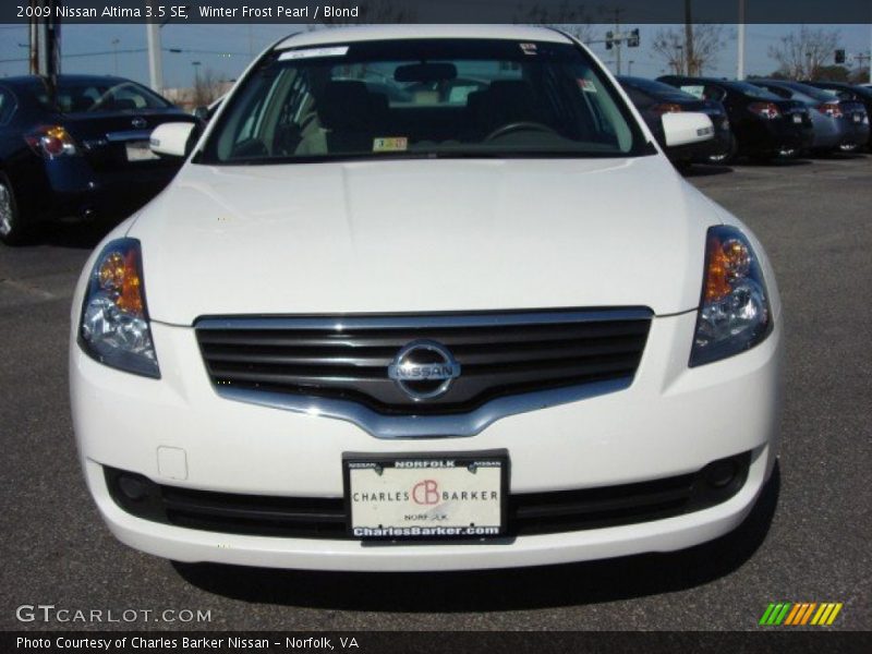 Winter Frost Pearl / Blond 2009 Nissan Altima 3.5 SE