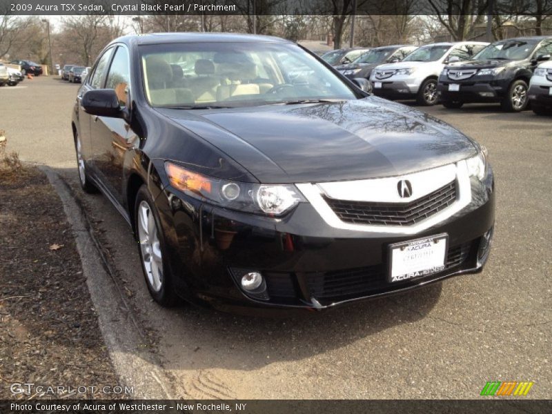 Crystal Black Pearl / Parchment 2009 Acura TSX Sedan