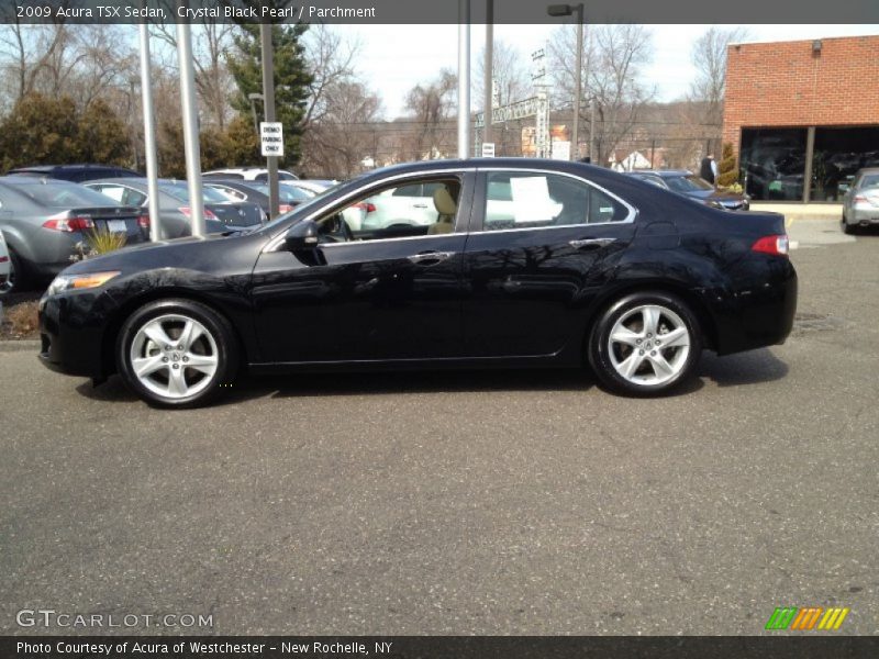 Crystal Black Pearl / Parchment 2009 Acura TSX Sedan